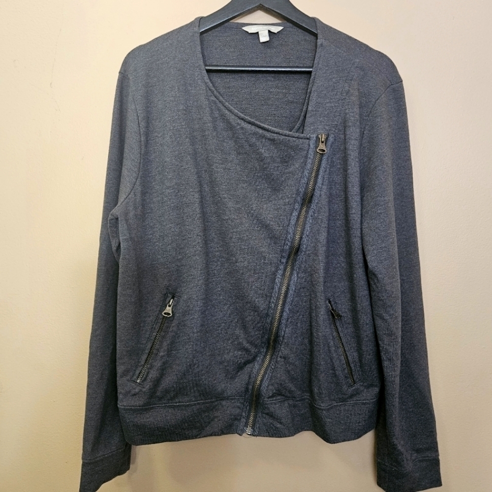 Banana Republic Outlet Moto Style Jersey Cotton Blend Jacket Women's Size XL